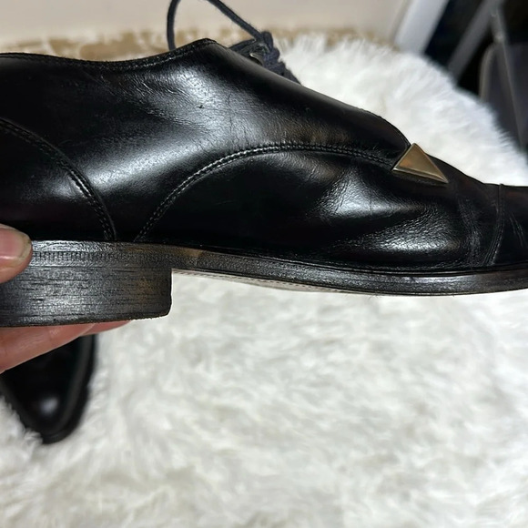 Men\'s David Eden Oxfords Dress Shoes Size 12 Black Full Genuine Leather Italy main image 5